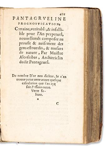 Rabelais, François (c. 1494-1553) Les Oeuvres.